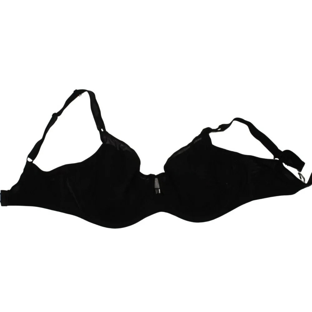Chantelle Norah Chic Sz 36DDDD Black Underwire Mesh Light Padded Cup Bra